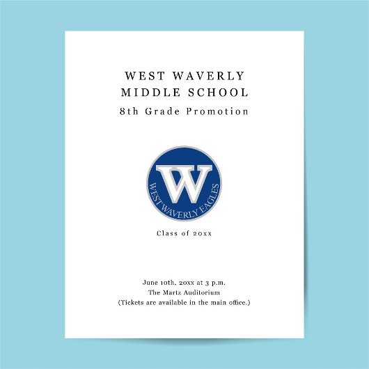 卒業式の宣伝チラシ チラシ