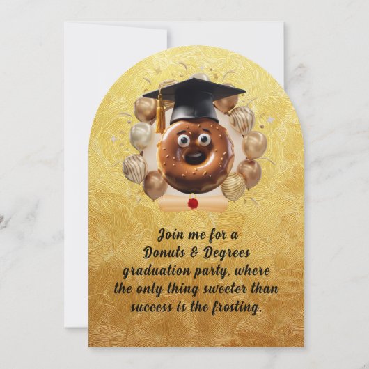 卒業式の寄付と学位 招待状 (裏面)