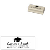 卒業式の帽子の返却 ラバースタンプ (押印)