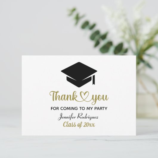 卒業式の帽子は私の来パーティーありがとう サンキューカード (スタンド正面)