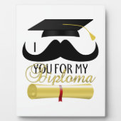 卒業式の帽子をかぶって卒業証書を書くように言っておこう フォトプラーク (正面)