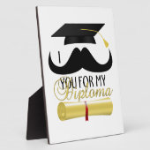 卒業式の帽子をかぶって卒業証書を書くように言っておこう フォトプラーク (側面)