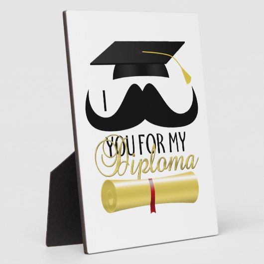 卒業式の帽子をかぶって卒業証書を書くように言っておこう フォトプラーク (側面)