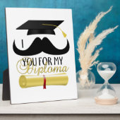 卒業式の帽子をかぶって卒業証書を書くように言っておこう フォトプラーク (側面)