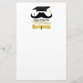 卒業式の帽子をかぶって卒業証書を書くように言っておこう 便箋 (正面)