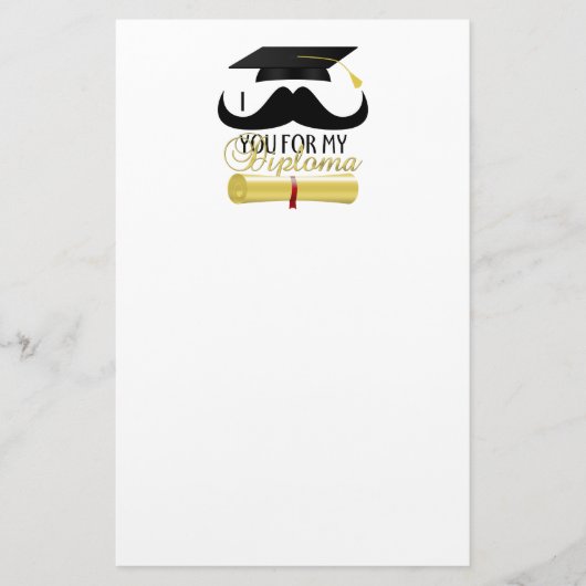 卒業式の帽子をかぶって卒業証書を書くように言っておこう 便箋 (正面)