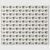 卒業式の帽子を脱ぐ ラッピングペーパー (フラット)