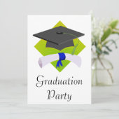 卒業式の帽子 & 卒業証書 招待状 (スタンド正面)