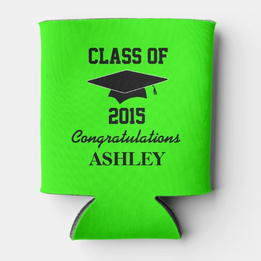 卒業式の年カスタム名の賛成 缶クーラー (正面)