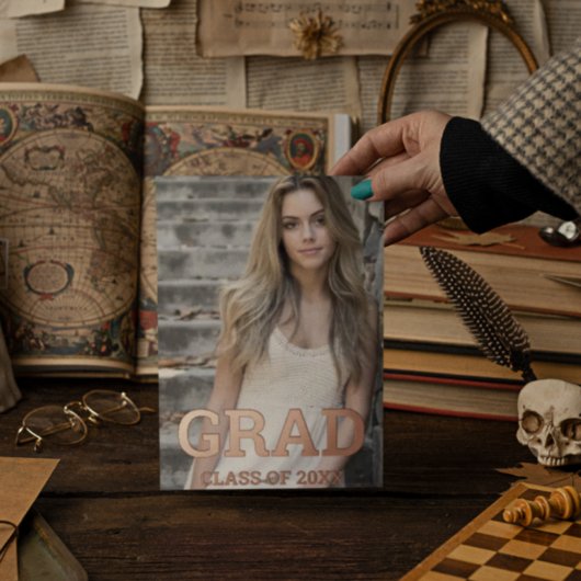 卒業式の年次フォイル発表 箔招待状