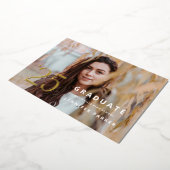 卒業式の年次発表用箔押しカード 箔招待状 (回転した状態)