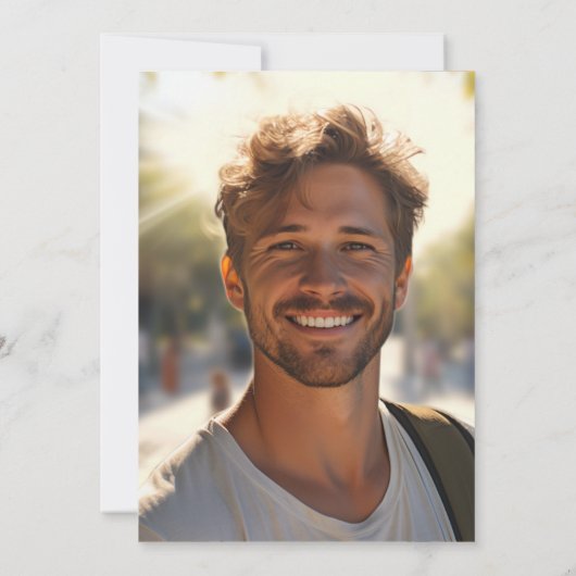 卒業式の息子Iキャップ発表 案内状 (裏面)