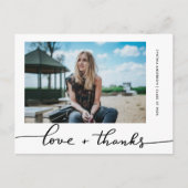 卒業式の愛とスクリプ感謝していト・グラッド写真 ポストカード (正面)