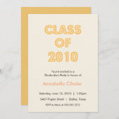 卒業式の招待のトップ{orange} 招待状 (正面/裏面)