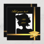 卒業式の招待テンプレート 招待状 (正面/裏面)