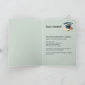 卒業式の招待状を持った喜びの卒業生 招待状 (内部)