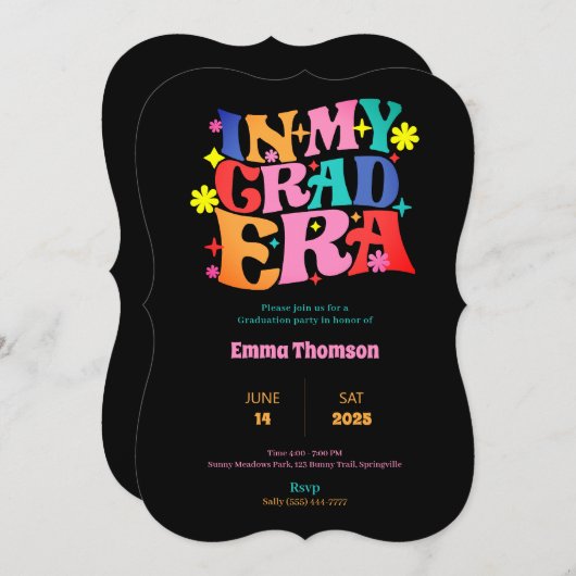 卒業式の招待状 招待状 (正面/裏面)