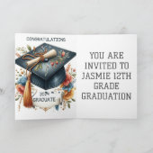 卒業式の招待状 案内状 (内部)