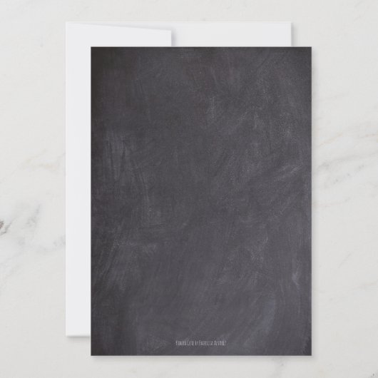 卒業式の招待状（青い帽子） 招待状 (裏面)