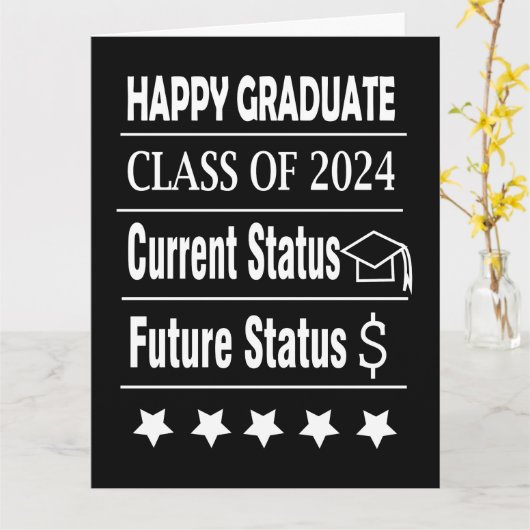 卒業式の挨拶 カード (黄色い花)