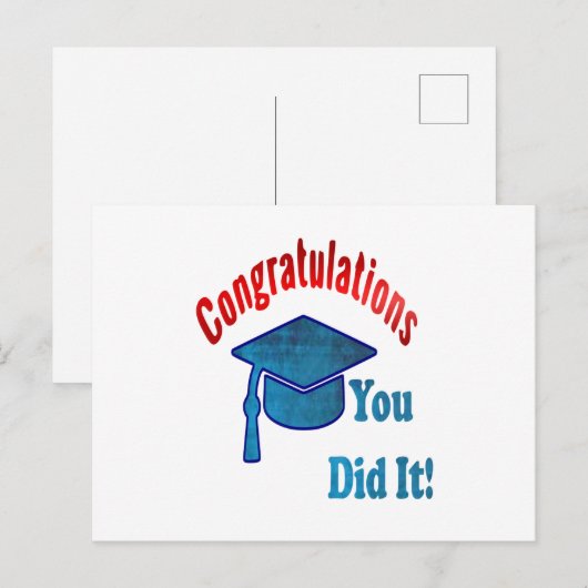 卒業式の挨拶 ポストカード (正面/裏面)