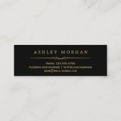 卒業式の挿入カードフローラ白黒ストライプ コーリングカード (裏面)