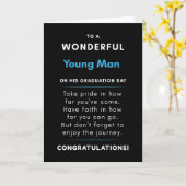 卒業式の日に素晴らしい青年に カード (黄色い花)