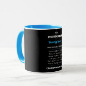 卒業式の日に素晴らしい青年に マグカップ (正面左)