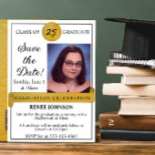 卒業式の日付の保存フォト招待状 招待状