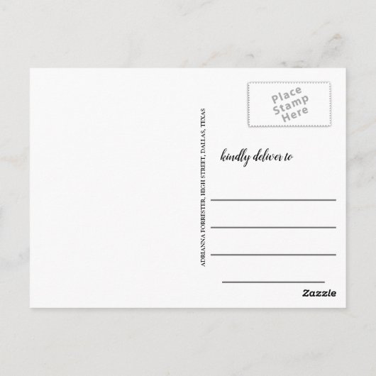 卒業式の日付の保存 | 写真モダンコラージュ ポストカード (裏面)