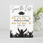 卒業式の日付招待招待状の保存 招待状 (スタンド正面)