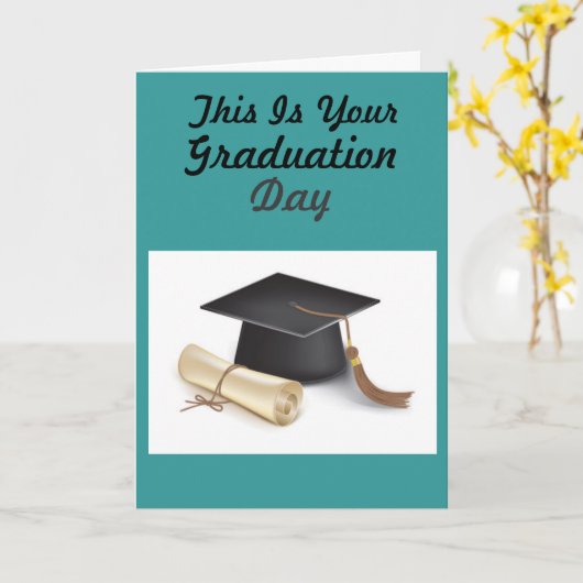 卒業式の日 カード (黄色い花)