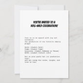 卒業式の日 豚スタイル 招待状 (裏面)