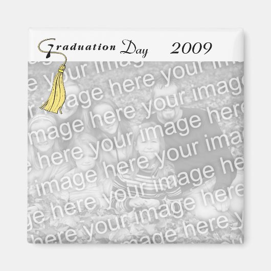 卒業式の日(黄色) マグネット (正面)