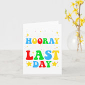 卒業式の最後の日の先生 カード (黄色い花)