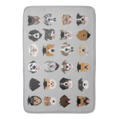 卒業式の犬の顔 バスマット (正面縦)