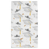 卒業式の白帽（卒業式） スモールペーパーバッグ (裏面)