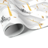 卒業式の白帽（卒業式） ラッピングペーパー (ロールコーナー)