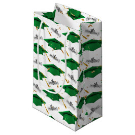 卒業式の緑のキャップ（卒業証書） スモールペーパーバッグ