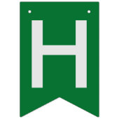 卒業式の緑の学校バンティングバナー バンティングフラッグ (第1の旗)