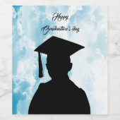 卒業式の美しい日 ワインラベル (シングルラベル)