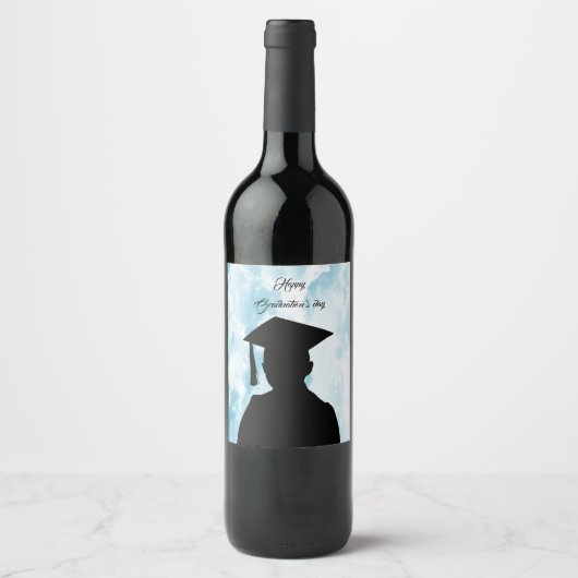 卒業式の美しい日 ワインラベル (正面)