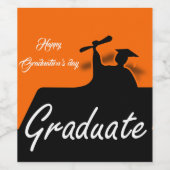 卒業式の美しい日 ワインラベル (シングルラベル)