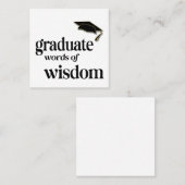 卒業式の英知の言葉アドバイス スクエア名刺 (正面/裏面)