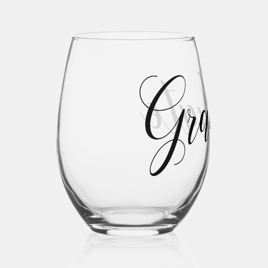 卒業式の茎のないワイングラス ステムなしワイングラス (右)