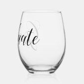 卒業式の茎のないワイングラス ステムなしワイングラス (左)