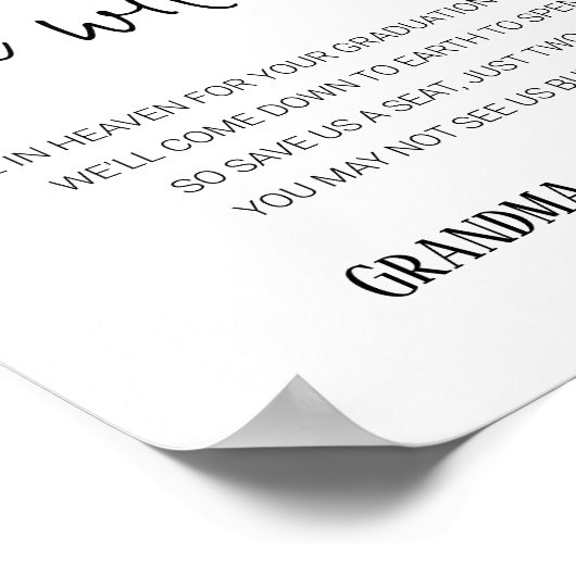 卒業式の記念議席が出る ポスター (角)