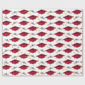 卒業式の赤帽（卒業式） ラッピングペーパー (フラット)