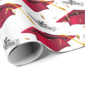 卒業式の赤帽（卒業式） ラッピングペーパー (ロールコーナー)