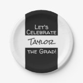 卒業式の追加の名前 |グラー祝ドしよう ペーパープレート (正面)